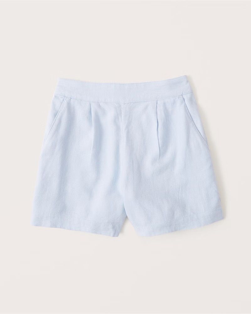 Linen-Blend Pull-On Shorts - Linen Shorts - Abercrombie Sale | Abercrombie & Fitch (US)
