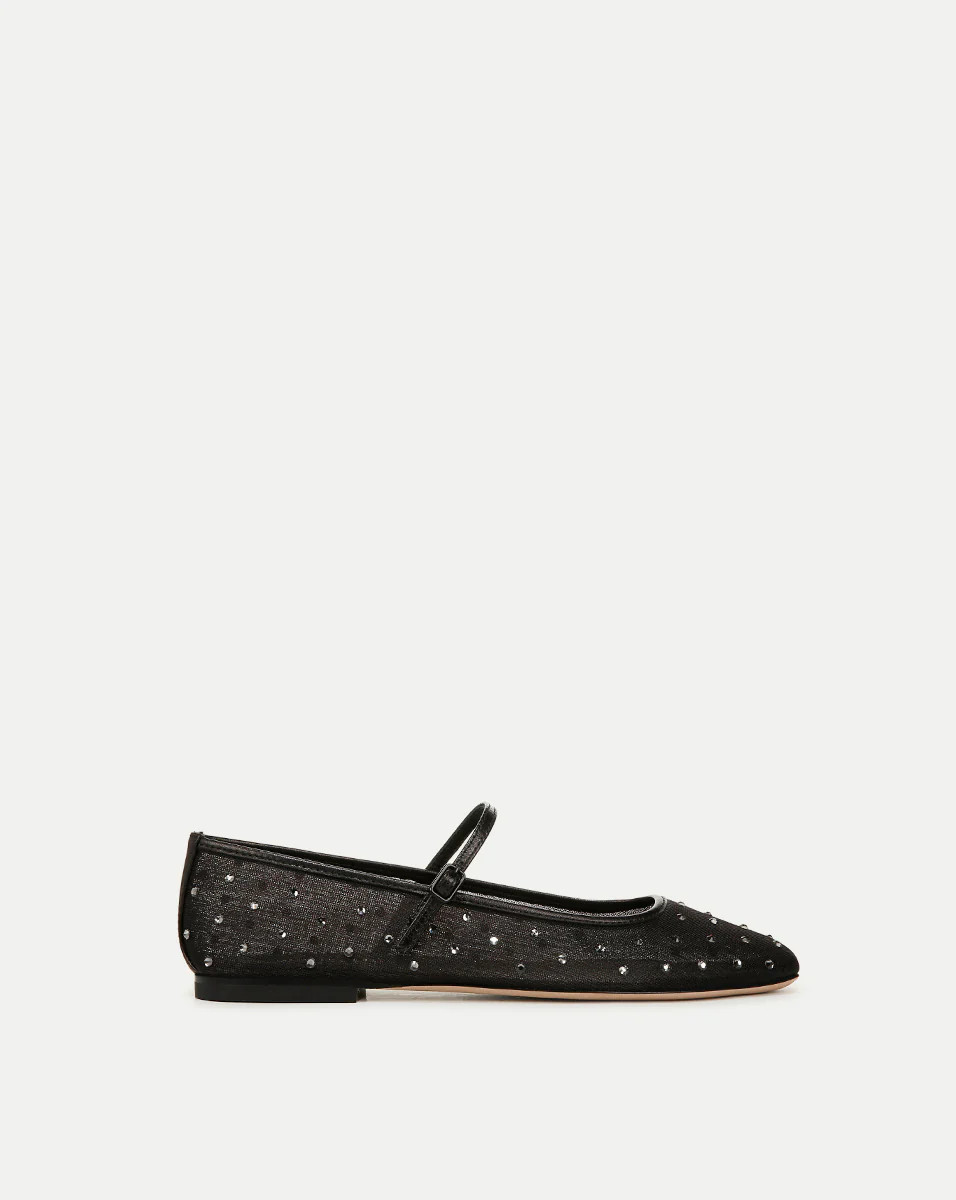 Ellie Crystal Mesh Flat | Veronica Beard