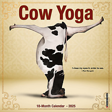 2025 Willow Creek Press Mini Wall Calendar 7 x 7  Cow Yoga January 2025 To December 2025 45725 - ... | Office Depot and OfficeMax 
