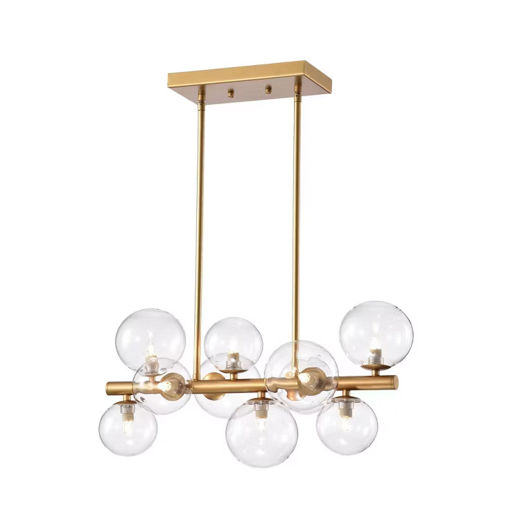 20" x 20" x 46" 10-Light Darden Chandelier Gold - Warehouse Of Tiffany | Target