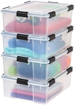 IRIS USA, Inc. UCB-L WEATHERTIGHT Storage Box, 4 Pack, 41 Quart, Clear | Amazon (US)