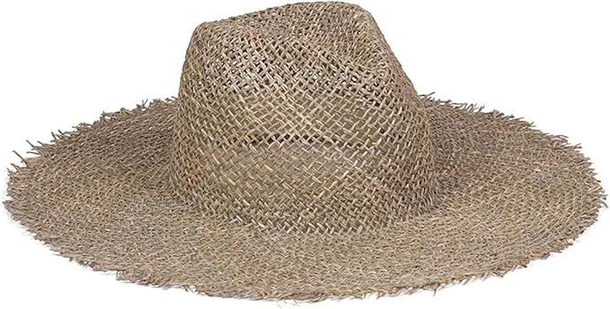 Lack of Color Women's Sunnydip Fray Woven Seagrass Fedora | Amazon (US)