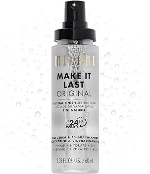 Milani Make It Last Original - Natural Finish Setting Spray 3-in-1 Setting Spray and Primer- Prim... | Amazon (US)