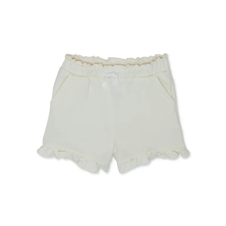 Garanimals Baby Girl French Terry Ruffle Shorts, Sizes 0-24 Months | Walmart (US)