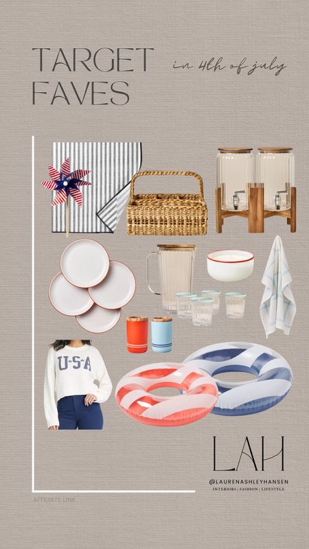 Target 4th of July favorites! Whether you’re hosting, heading to the pool or lake, or just relaxing at home, all of these finds are perfect! 

#LTKStyleTip #LTKParties #LTKHome
