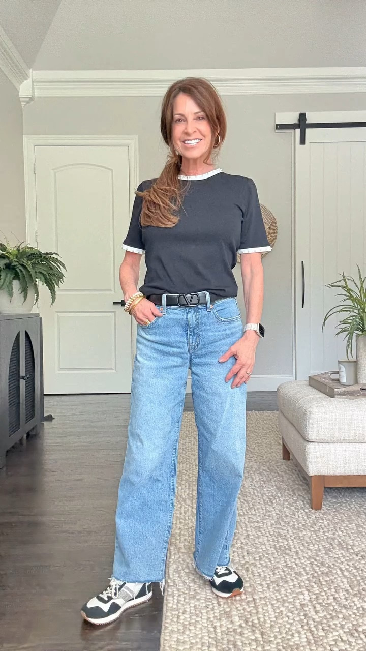 A fun pearl trimmed t-shirt with wide leg jeans always works for a fun casual weekend outfit. This is what I wore to my granddaughter’s birthday party. The top runs small so I bought a large. Everything else is tts.

this is what I wore to my granddaughter’s birthday party celebration. I hope your weekend has had some extra enjoyable moments as well.

#casualoutfitideas #womenover50 #ootd

#LTKFindsUnder50 #LTKootd #LTKPetite