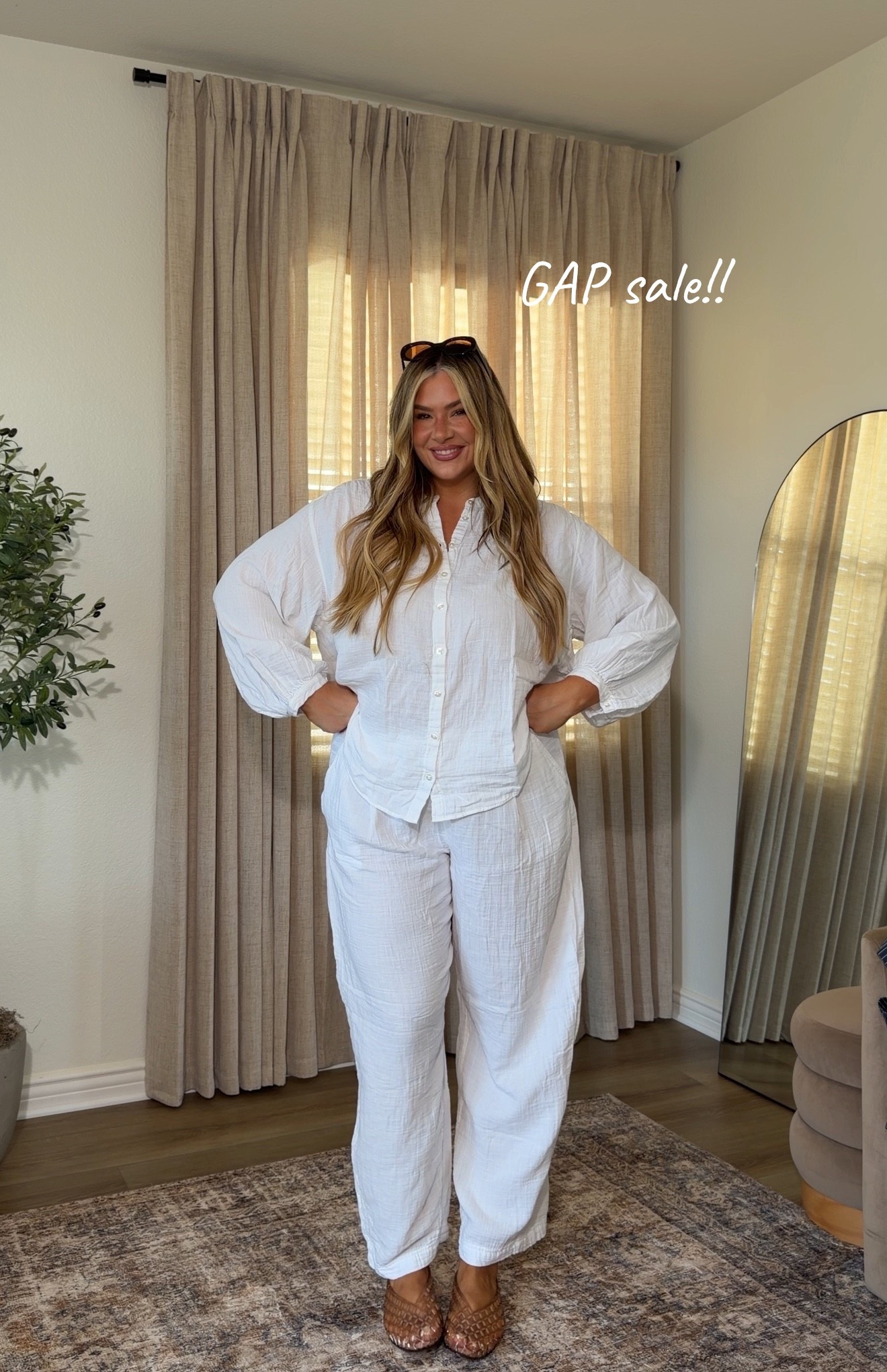 Comfy breezy summer outfit 40% off at Gap 🌞 wearing an xl in the top & xl tall in the pants!

Gap sale, cotton set, summer set, Vanessa Etheridge

#LTKSeasonal #LTKMidsize #LTKSaleAlert
