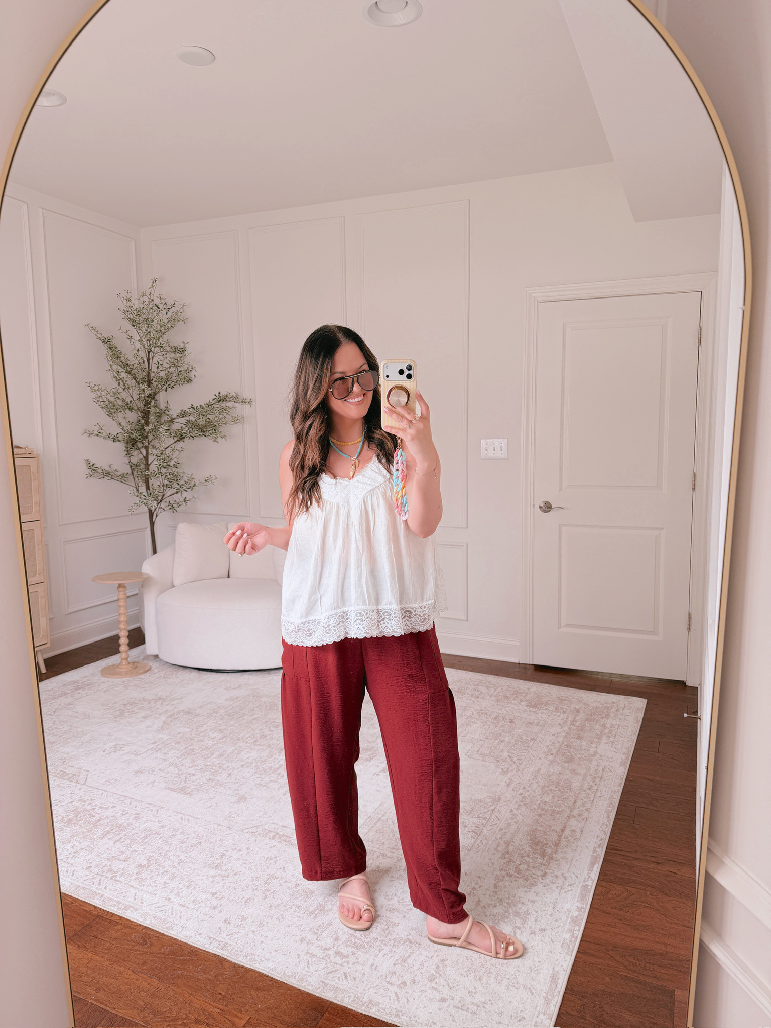 wearing an XL in the top, and a large in the bottoms 

 #LTKSeasonal #LTKMidsize