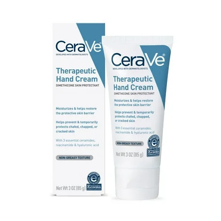 CeraVe Therapeutic Hand Cream, Non-greasy Frangrance Free Moisturizer for Dry Skin, 3 oz | Walmart (US)
