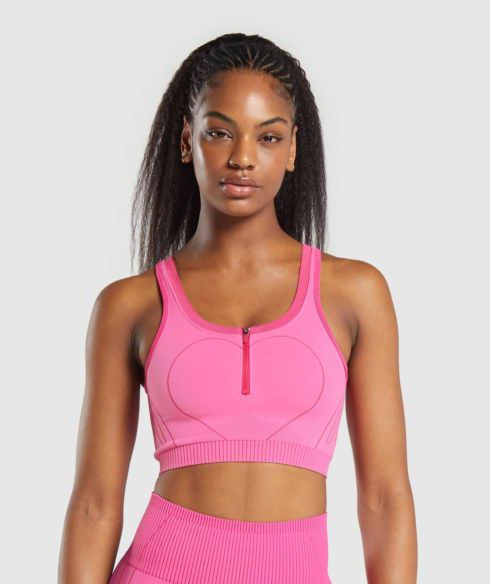 Gymshark Contour Heart Seamless Tank - Fetch Pink/Punk Pink | Gymshark US