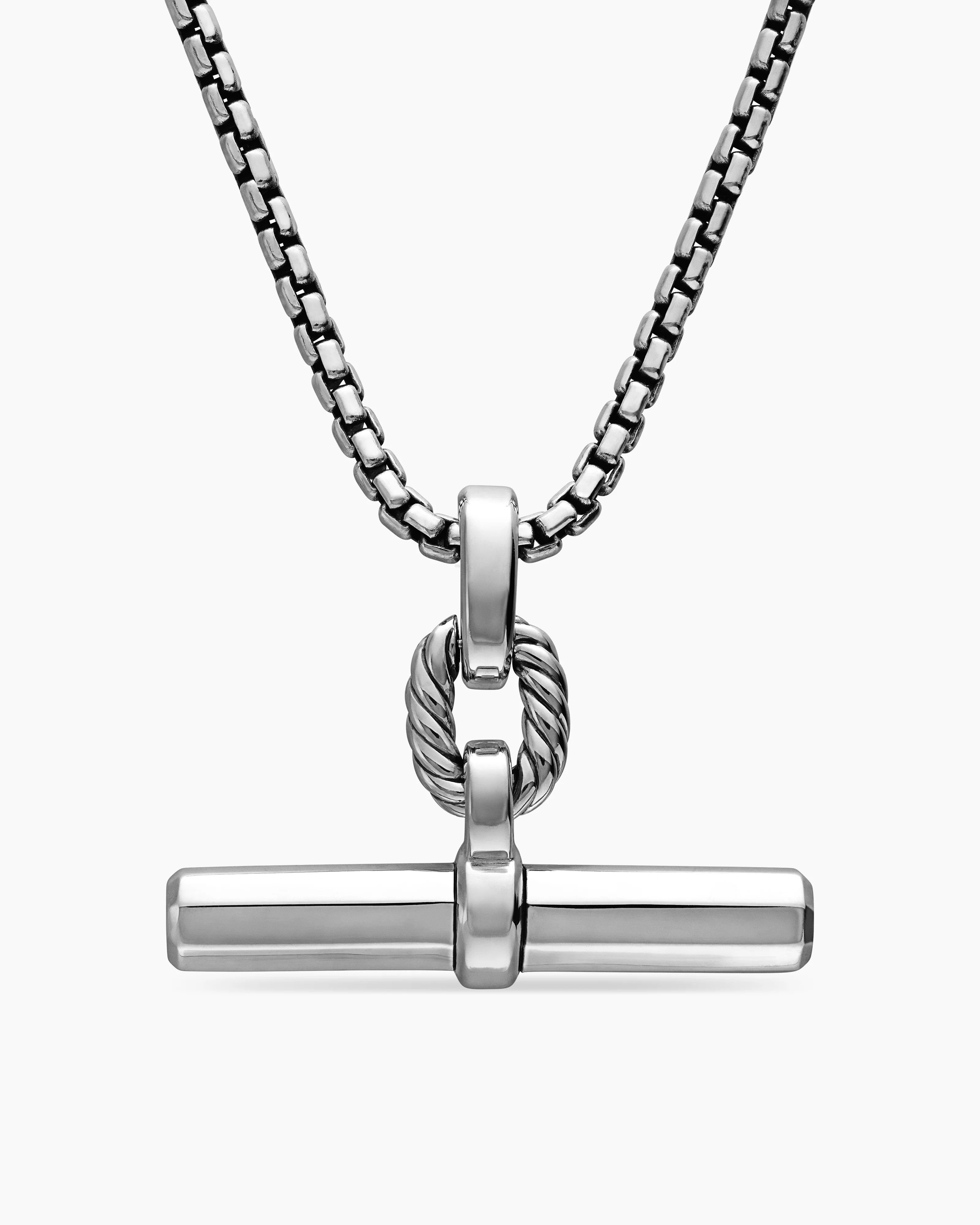 David Yurman | Lexington E/W Barrel Pendant in Sterling Silver, 36mm | David Yurman