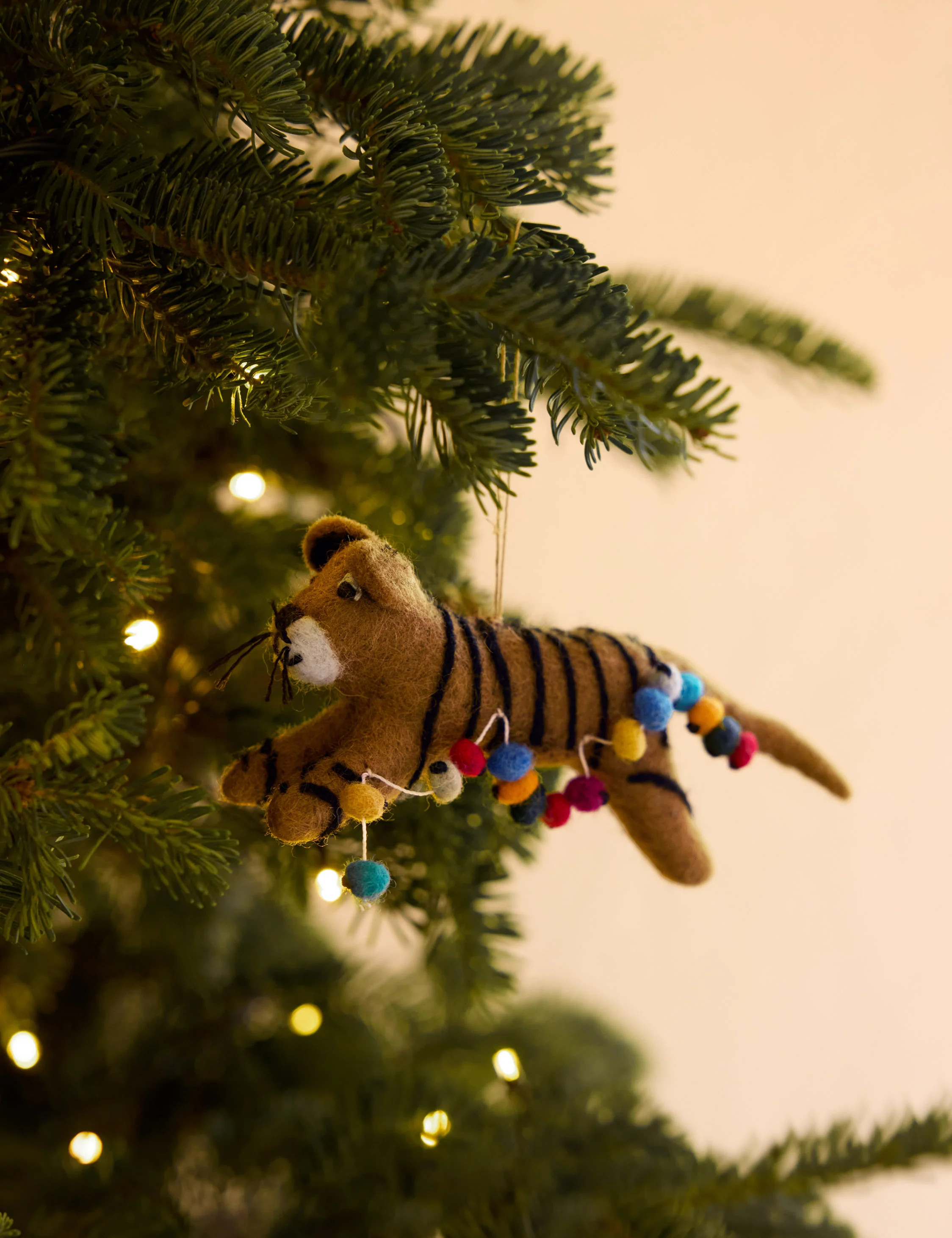 Felt Tiger Trio Ornaments (Set of 3) by Sarah Sherman Samuel | Lulu and Georgia 