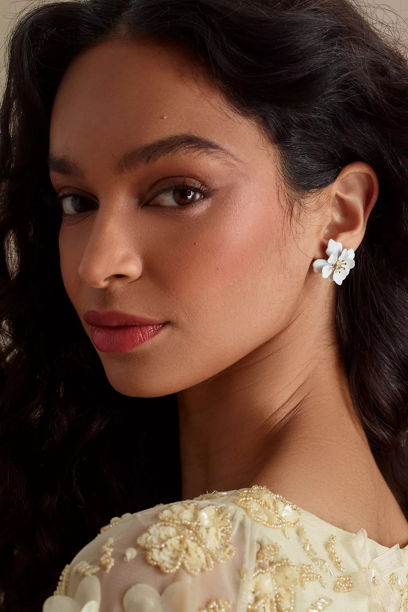 The Pink Reef Jewel Box Flower Earrings | Anthropologie (US)