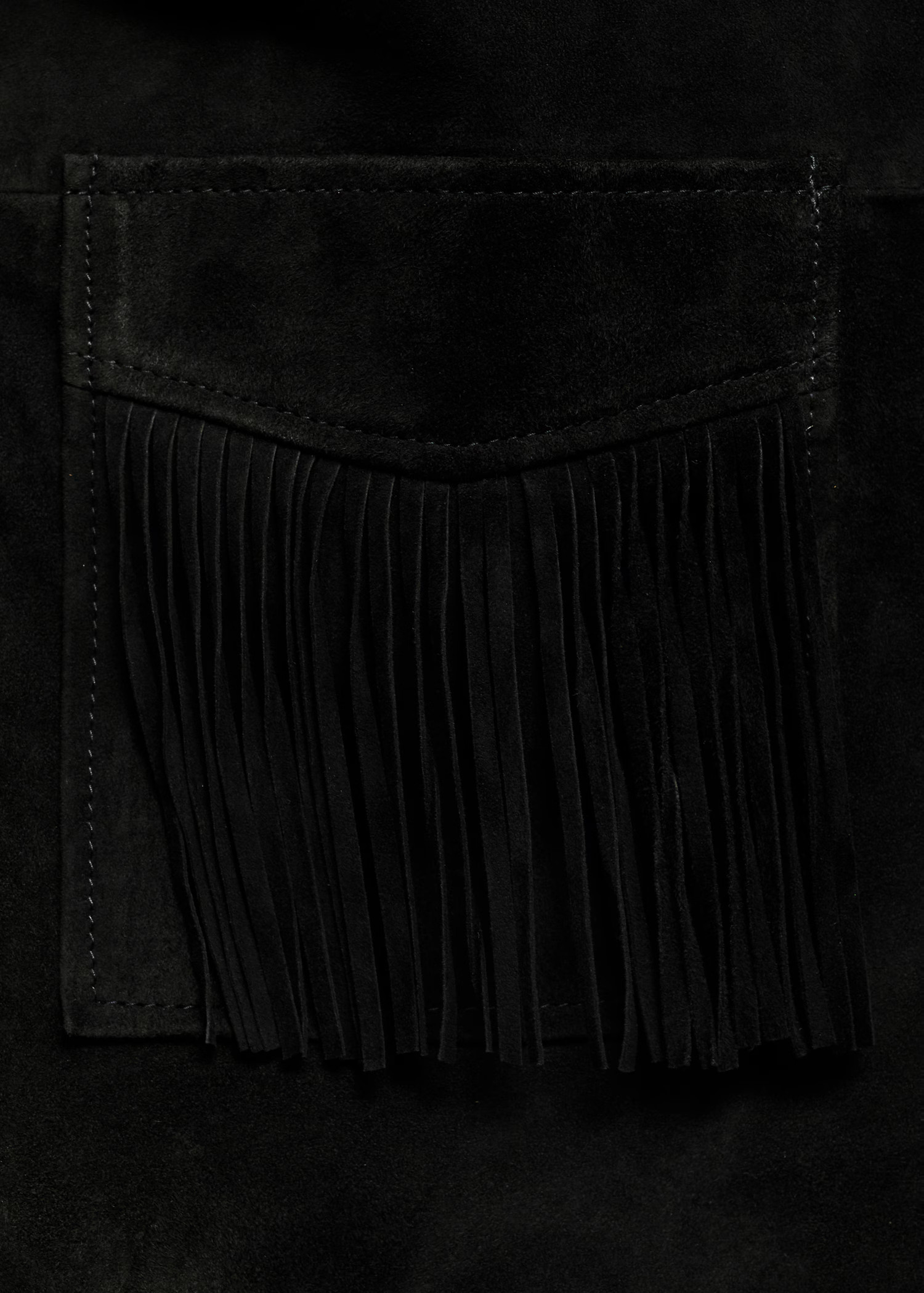 100% leather fringed jacket - Women | MANGO USA | Mango (US/MX/AU)