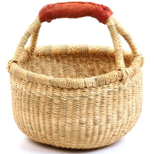 Fair Trade Dye-Free Fully Shaped Mini Market Basket 7-9" Across, 20122, Made in Bolga, Ghana, Wes... | Amazon (US)