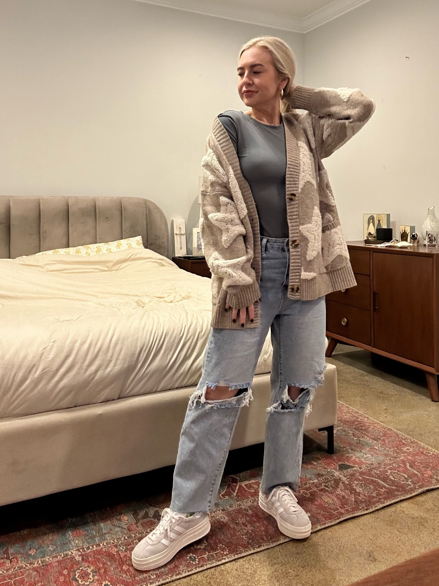 ⭐️OBSESSED⭐️ with this cardigan from SHEIN. 

#LTKFindsUnder50