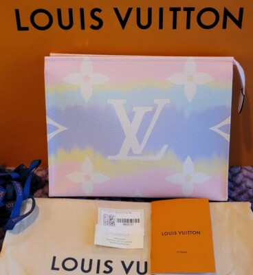 Authenticity GuaranteeLouis VUITTON ESCALE TOILETRY 26 COSMETIC POCHETTE POUCH GIANT MONOGRAM PIN... | eBay US
