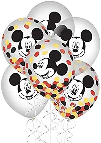 Mickey Mouse Confetti Latex Balloons | 12" | Pack of 6 | Amazon (US)