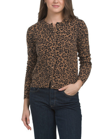 Cashmere Cardigan Sweater With Bobble Buttons | TJ Maxx