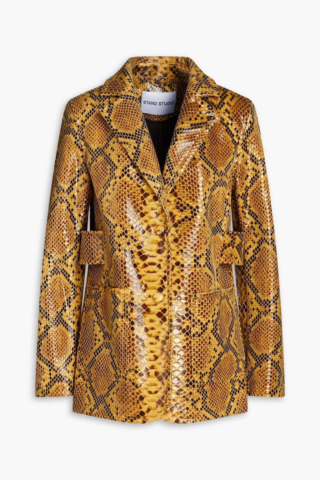 Ivy faux snake-effect leather blazer | The Outnet (US and CA)