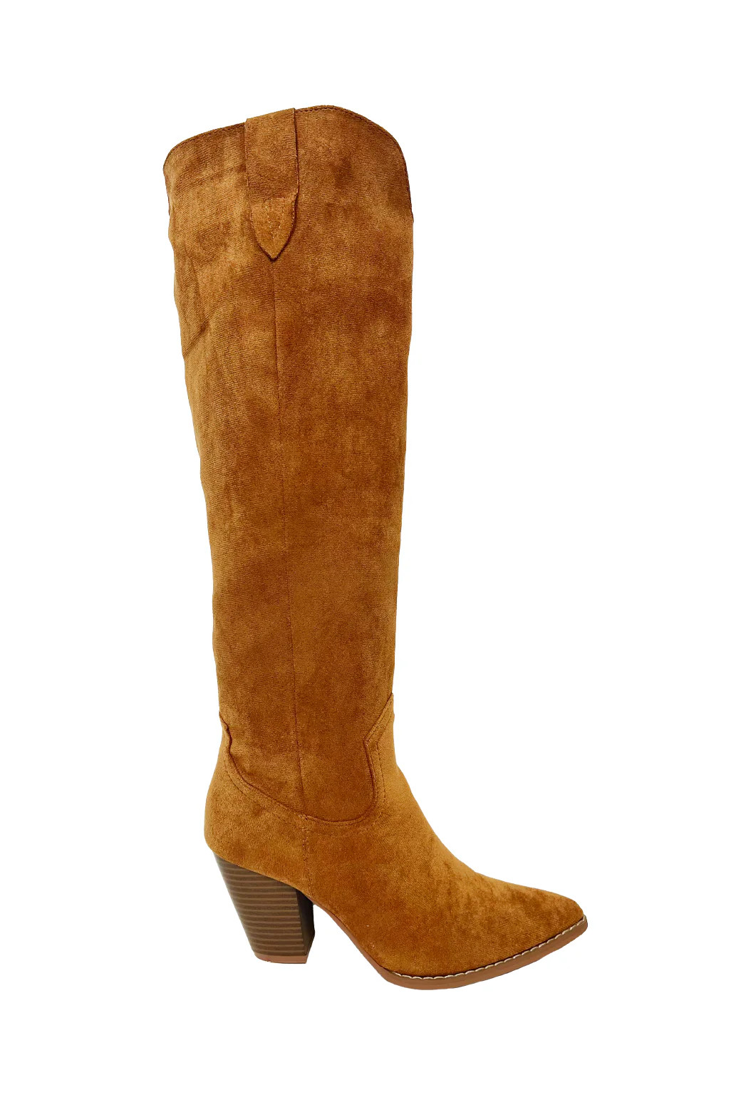 Faux Suede Knee High Boot - Bourbon | Shop BURU