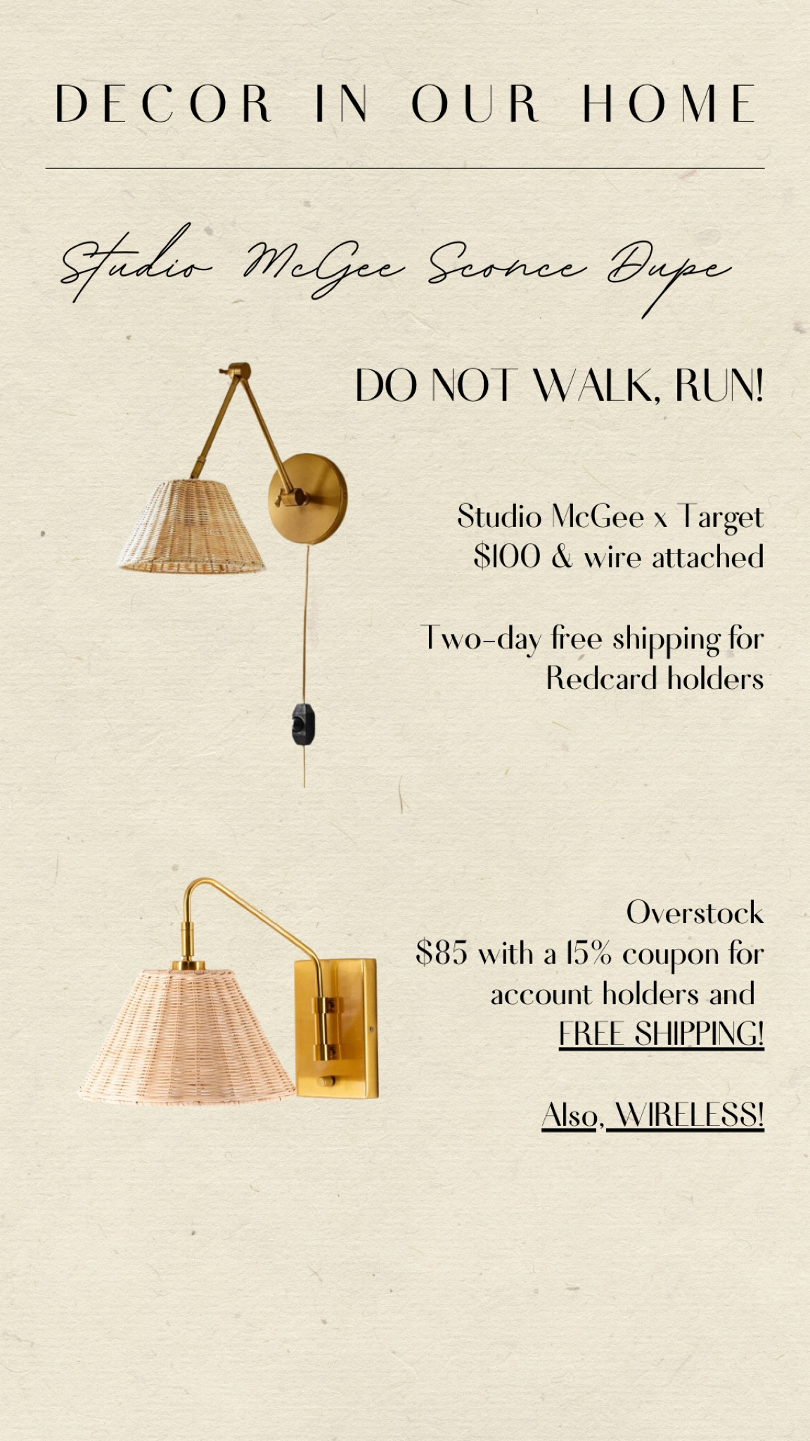 Studio McGee, Studio McGee Dupe, Sconces, Basketweave Sconce, Home Decor, Lamp, Lighting, Bedroom Lamp, Target Lamp

#LTKsalealert #LTKFind #LTKhome