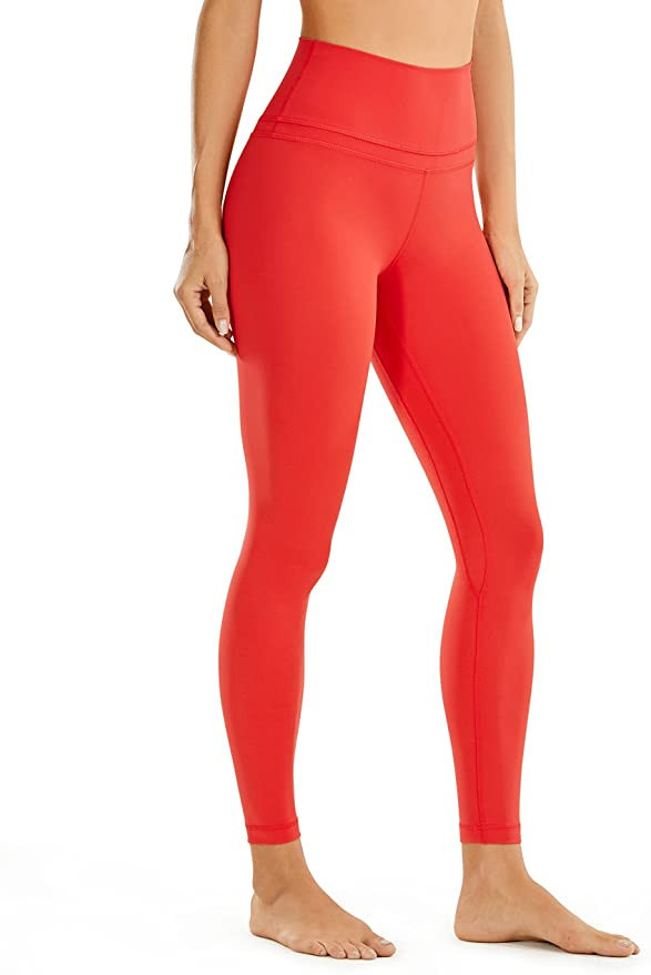 CRZ YOGA Women's Naked Feeling Workout Leggings 25 Inches - 7/8 High Waist Yoga Tight Pants | Amazon (US)