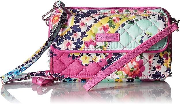 Vera Bradley Women's Signature Cotton All in One Crossbody Purse with RFID Protection Wristlet | Amazon (US)