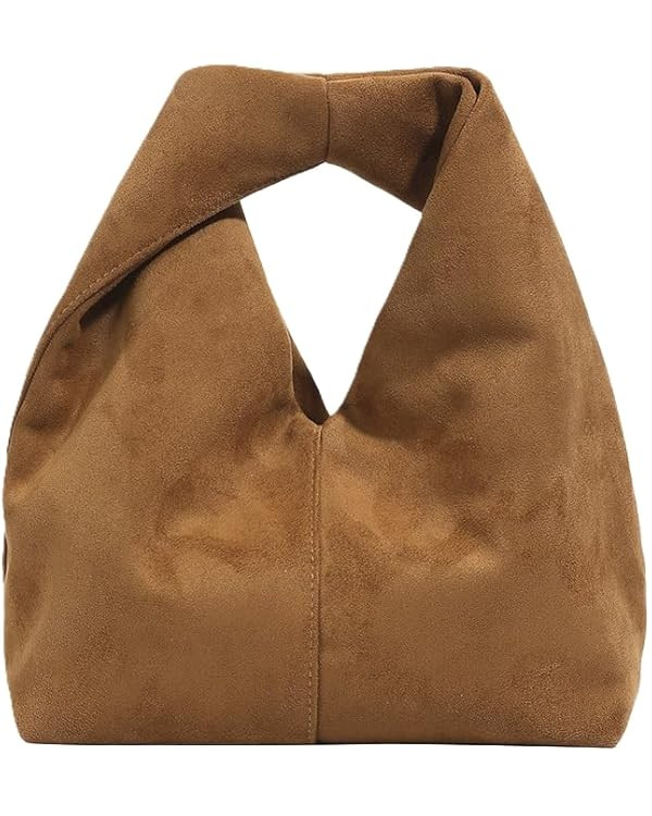 Slouchy Suede Handbag for Women Cute CrossBody Purse Tote Trendy Hobo Purses Clutch Fold Satchel ... | Amazon (US)
