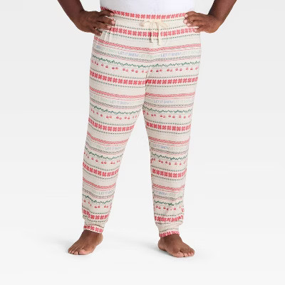 Men's "Let it Snow" Fair Isle Cozy Knit Holiday Matching Family Pajama Pants - Wondershop™ Crea... | Target