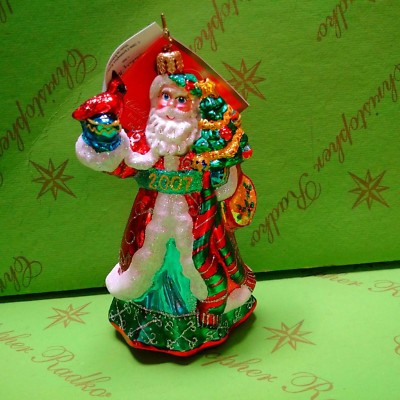 Christopher Radko Shimmering Santa Glass Ornament  | eBay | eBay US