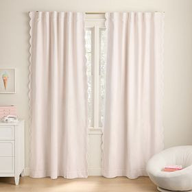 Sweet Scallop Velvet Blackout Curtain | Pottery Barn Teen