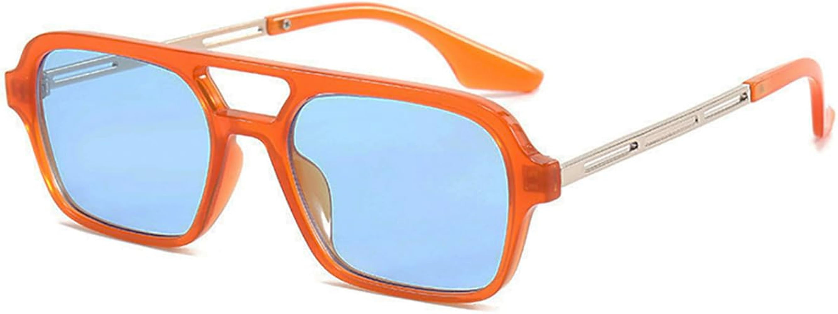 Trendy Retro Vintage 70s Square Flat Aviator Sunglasses for Women Men Rectangle Small Shades Narr... | Amazon (US)