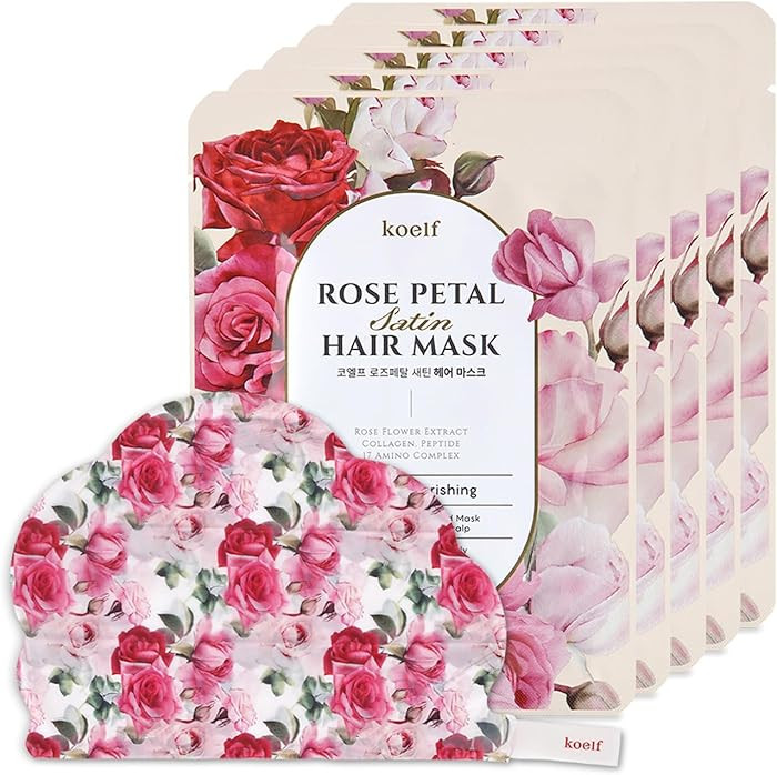 Koelf Rose Petal Satin Hair Mask - Intensive Nourishing & Repairing Cap Mask for Silky, Moisturiz... | Amazon (US)