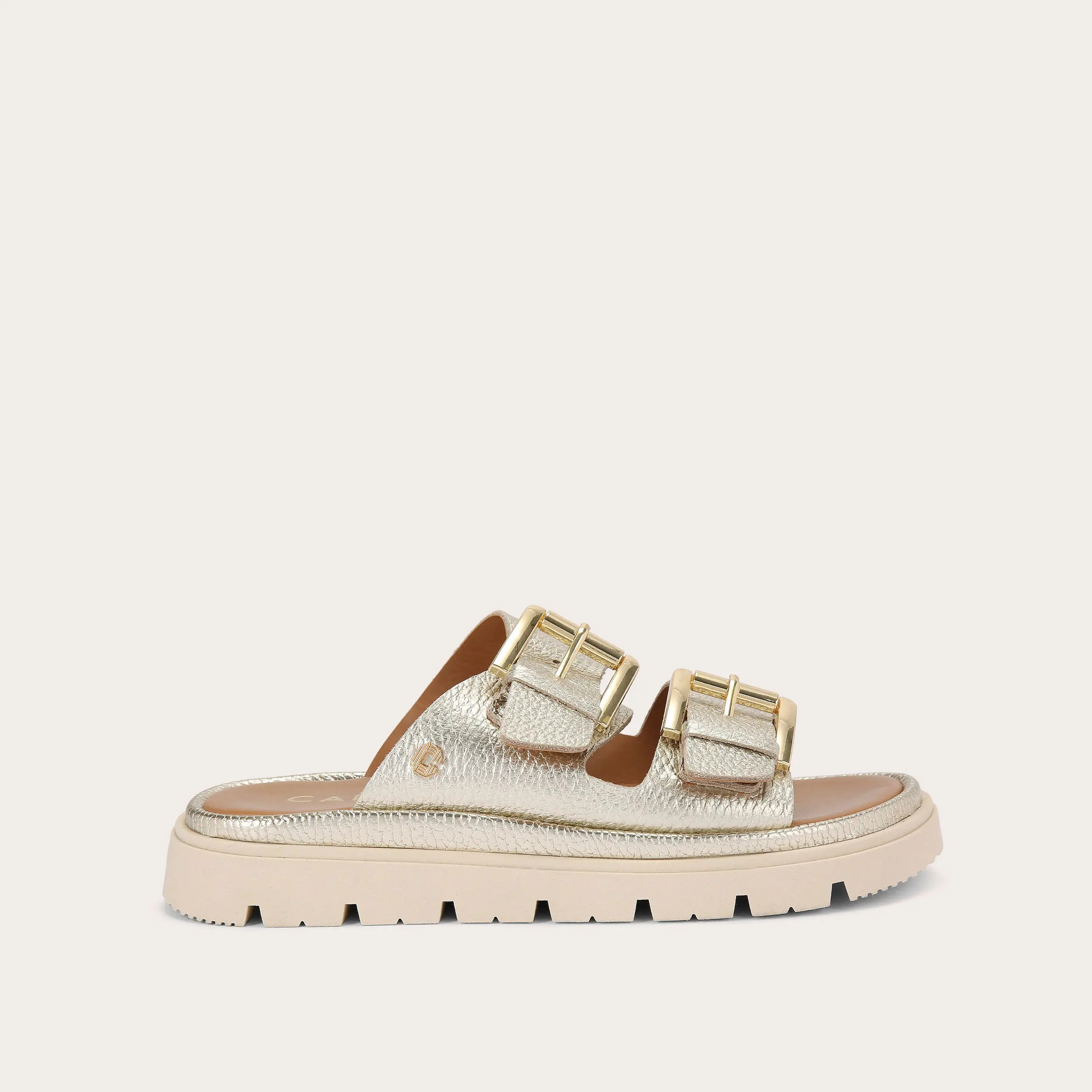 PAVILION Gold Metallic Leather Sandal by CARVELA COMFORT | Carvela
