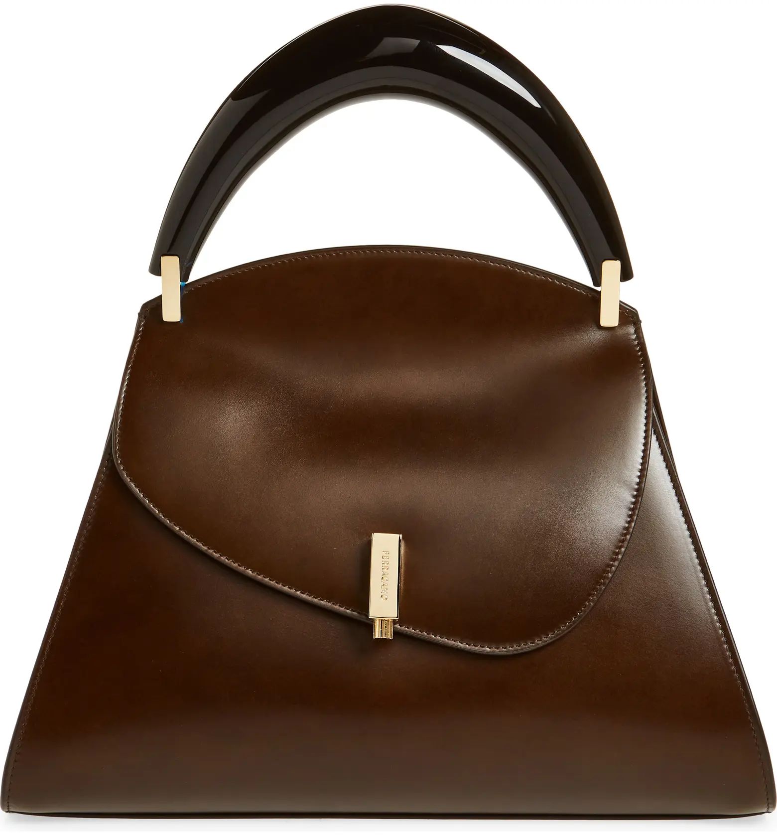 FERRAGAMO Prism Leather Top Handle Bag | Nordstrom | Nordstrom