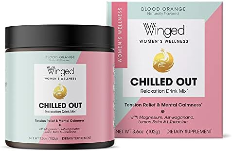 Winged Chilled Out | A Natural Calm Powder | Blood Orange Flavor (30 Servings), Non-GMO | Amazon (US)