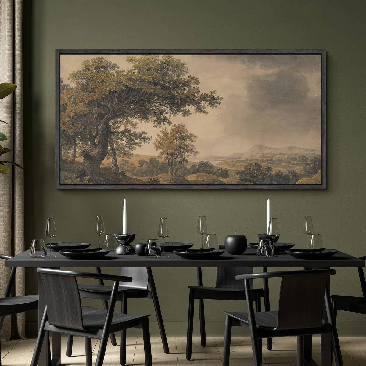 Pastoral Countryside Landscape with Trees Modern Art | Wayfair North America