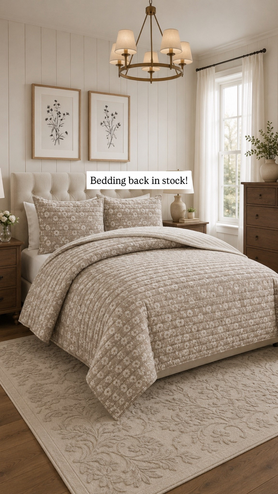I love this beautiful quilt from Walmart. It’s so affordable and looks just like Pottery Barn!