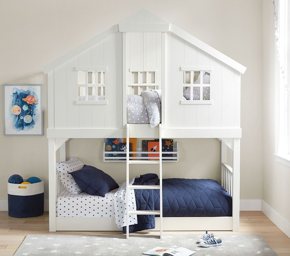Tree House Twin-Over-Twin Bunk Bed | Pottery Barn Kids