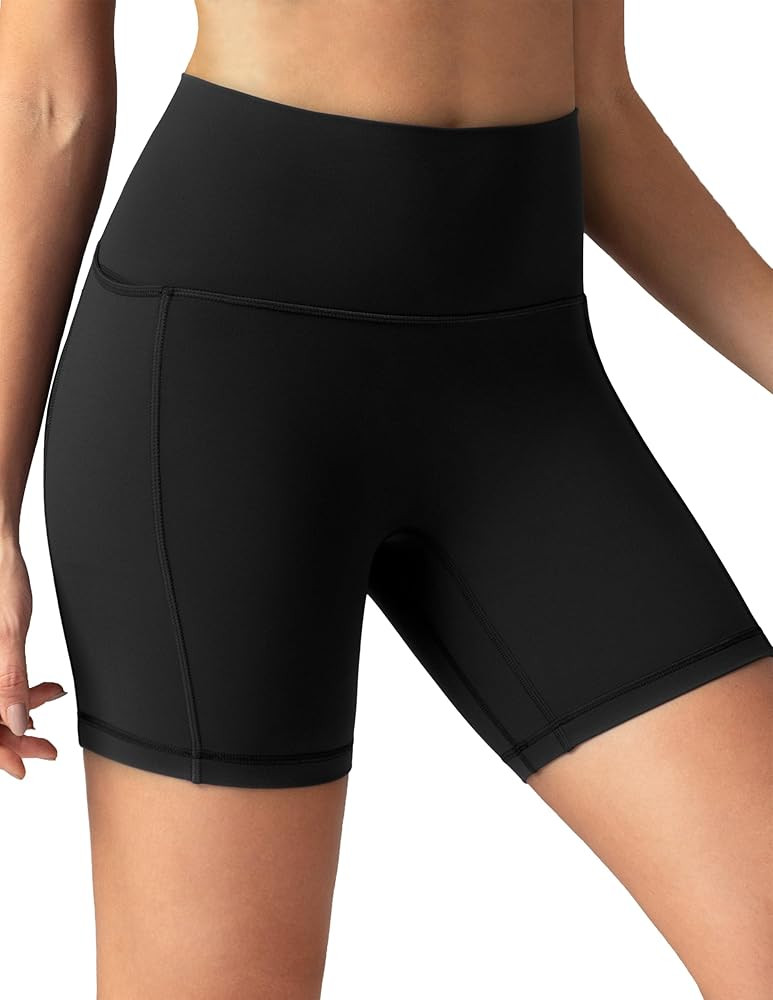Colorfulkoala Dreamlux No Front Seam High Waist Biker Shorts with Pockets for Women 6" Inseam Tum... | Amazon (US)