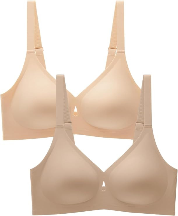 LUCKMEEY Bras for Women No Underwire Wireless Bras - Seamless Push Up Full Coverage Bralettes Com... | Amazon (US)