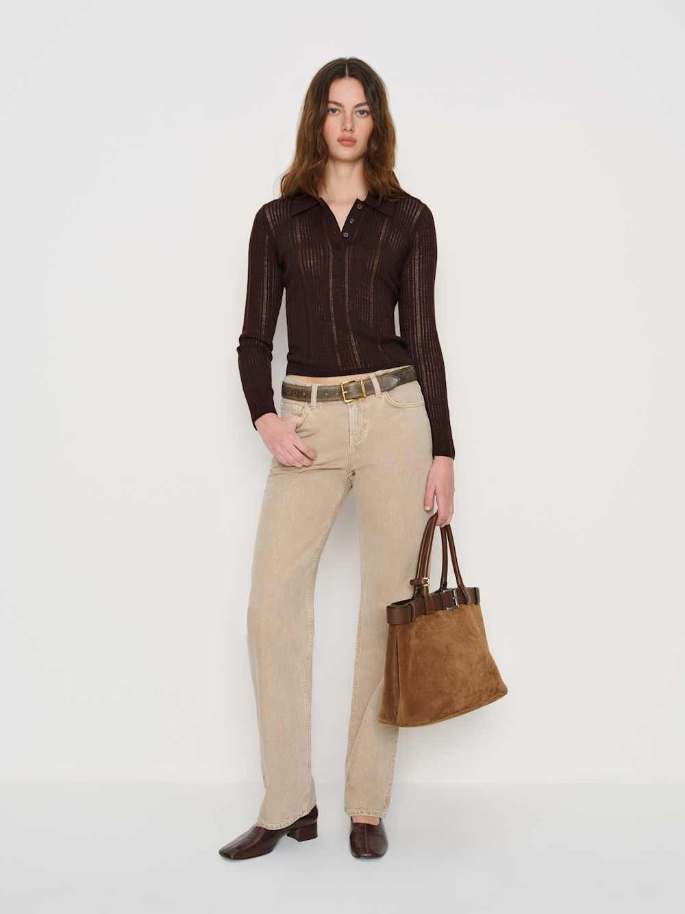 Hermia Regenerative Merino Polo | Reformation (Global)