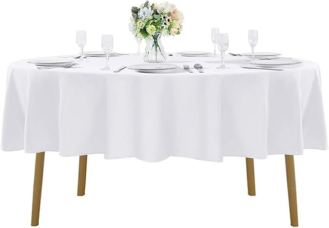 Cupuamon 70 inch Round Tablecloth Washable Polyester Table Cloth Decorative Table Cover for Weddi... | Amazon (US)