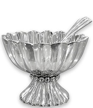 Beatriz Ball Vintage Collection Vienna Mini Pedestal Bowl with Spoon - Silver | Dillard's