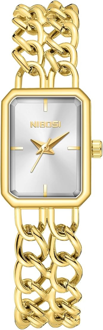 NIBOSI Womens Watch Square Bracelet Ladies Wrist Watches Dainty Luxury Gold Minimalist Fashion Vi... | Amazon (US)