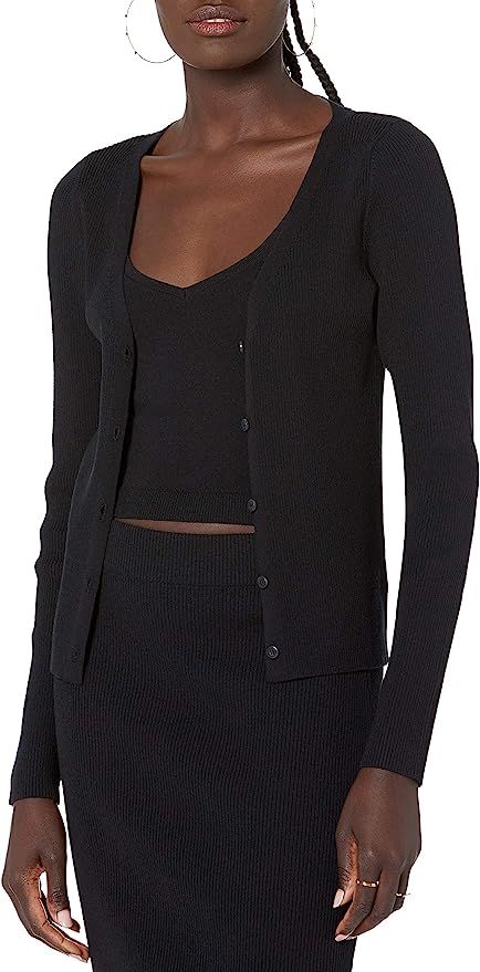 The Drop Women's Anya Fitted Rib Cardigan Sweater | Amazon (US)