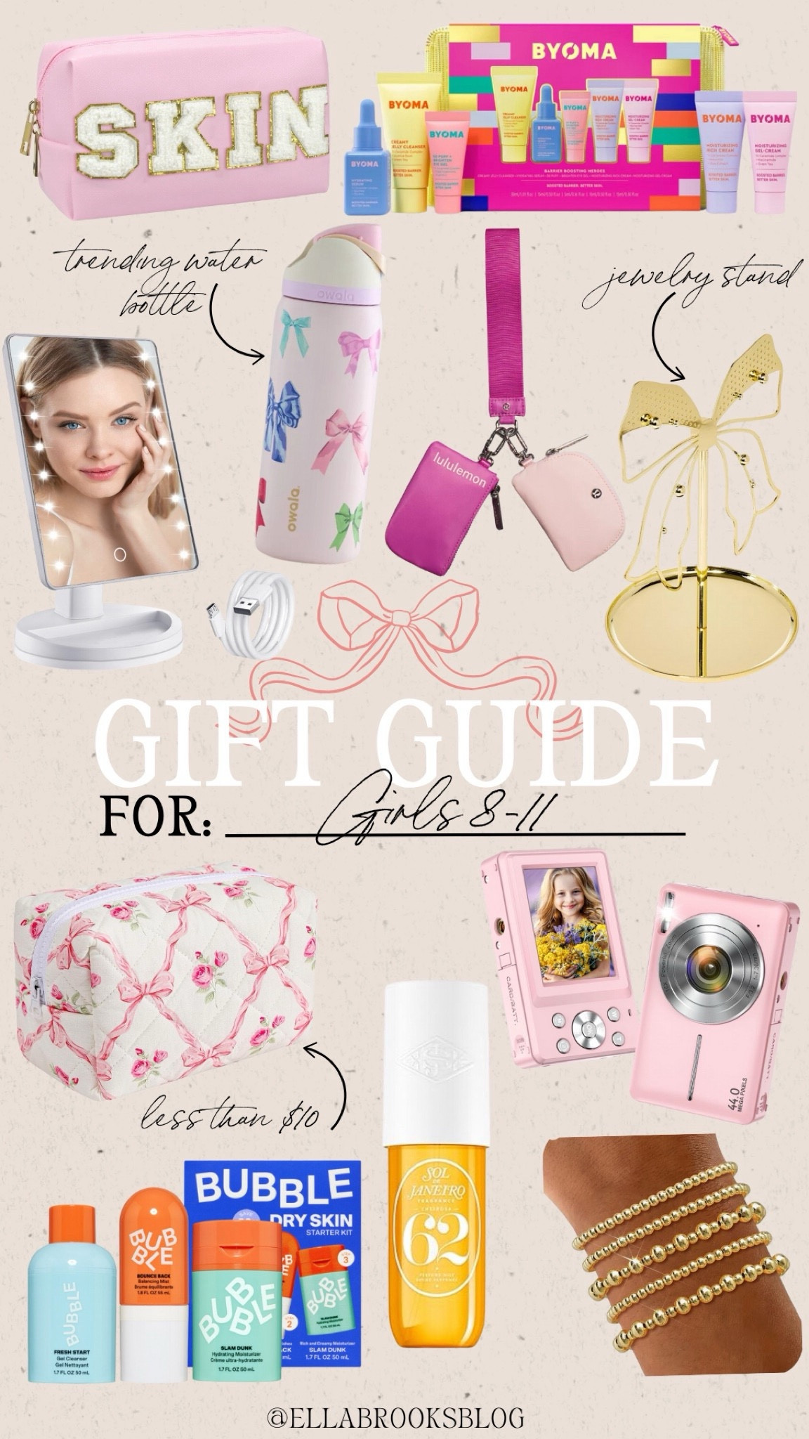 Gift guide for: girls 8-11


Holiday gift guide, Christmas gift guide, tween gifts, bow water bottle, amazon makeup bag, tween skincare, gifts for her
Kids girl wishlist

#LTKGiftGuide #LTKHoliday #LTKBeauty