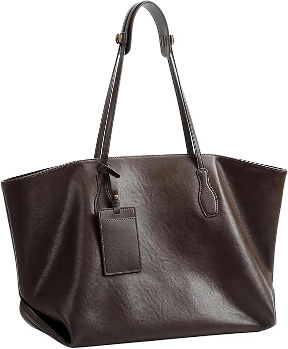 SODO SAGECARRY Genuine Leather Tote Bag for Women, Oversized Vintage Shoulder Handbag Purse with ... | Amazon (UK)