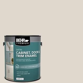 1 gal. #PFC-72 White Cloud Satin Enamel Interior/Exterior Cabinet, Door & Trim Paint | The Home Depot